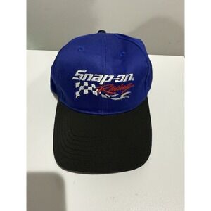 Snap-On Racing Checker Flag Cap Spell Out Nascar Snap Back‎ Trucker Baseball Hat